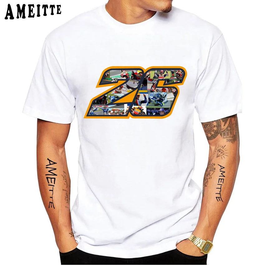 Dani Pedrosa 26 GP Riding Sport T-Shirt New Summer Men Short Sleeve GS Adventure Casual White Tops Motorcycle Rider Tees