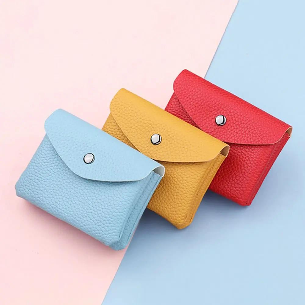 

PU Leather ID Card Holder Bus Card Case Money Bag Zipper Purse Wallets Korean Card Holder Keyrings Women Coin Purse