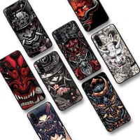 fhnblj samurai oni mask phone case for samsung s20 lite s21 s10 s9 plus for redmi note8 9pro for huawei y6 cover