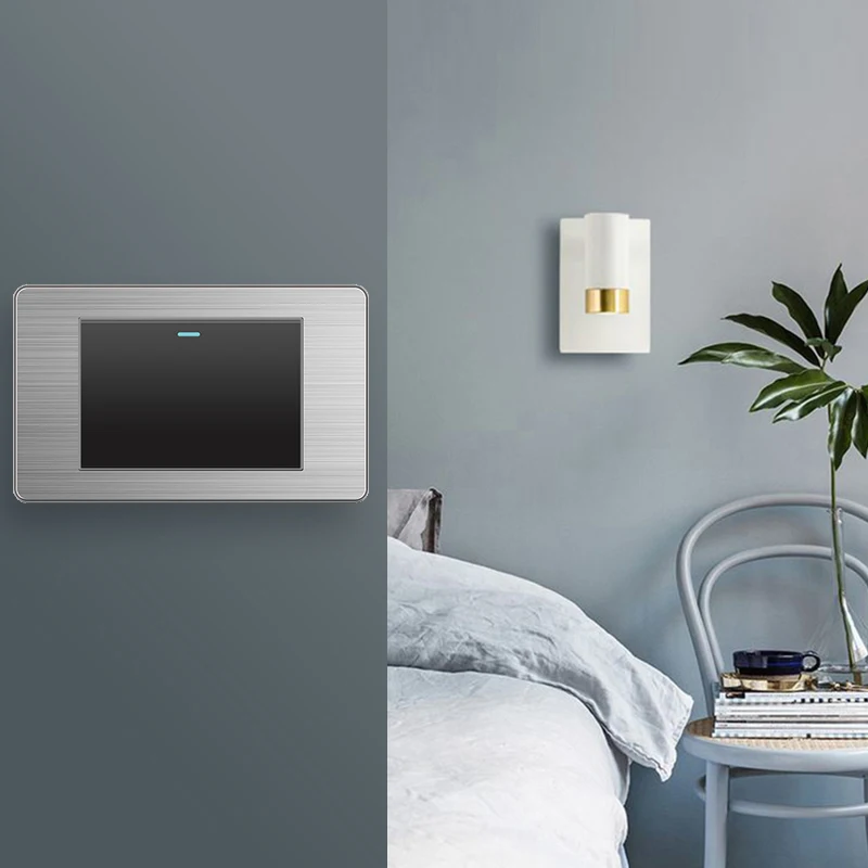 Евророзетка из нержавеющей стали Элегантная черная стандарт Италии Type-C ЕС