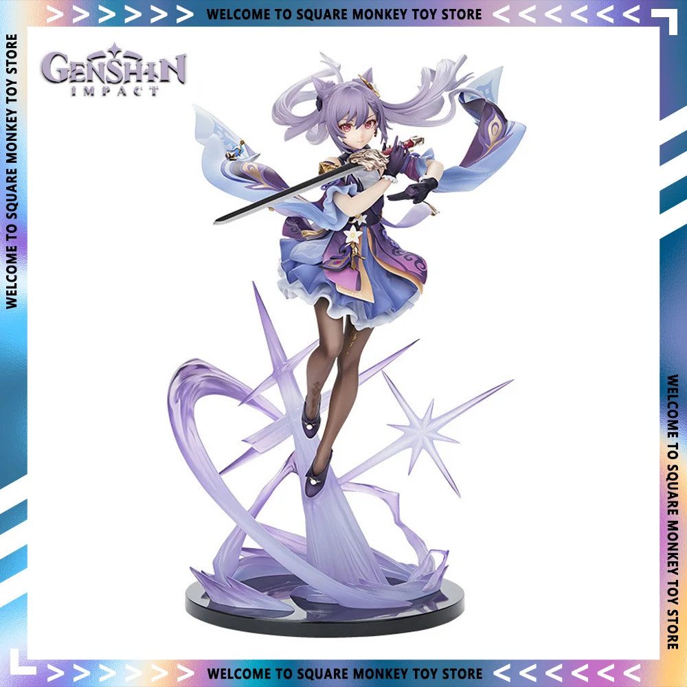 

Аниме Фигурка аниме Genshin Impact Keqing, 32 см, Коллекционная модель статуи из ПВХ, орнаменты каваи, игрушка для детей, рождественский подарок