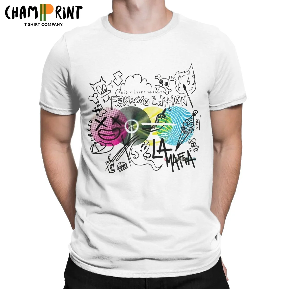 

Футболка мужская с коротким рукавом и круглым вырезом, из чистого хлопка