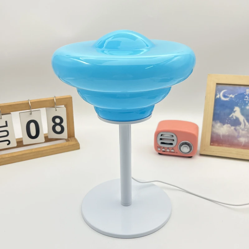 Итальянский Дизайнерский Стеклянный Пирог Ночник Настольная Лампа Прикроватная