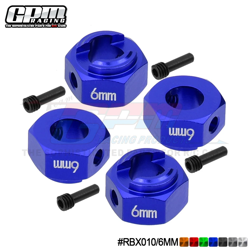 Шестигранные адаптеры из сплава GPM толщиной 6 мм для AXIAL 1/10 RBX10 Ryft Rock Bouncer AXI03005