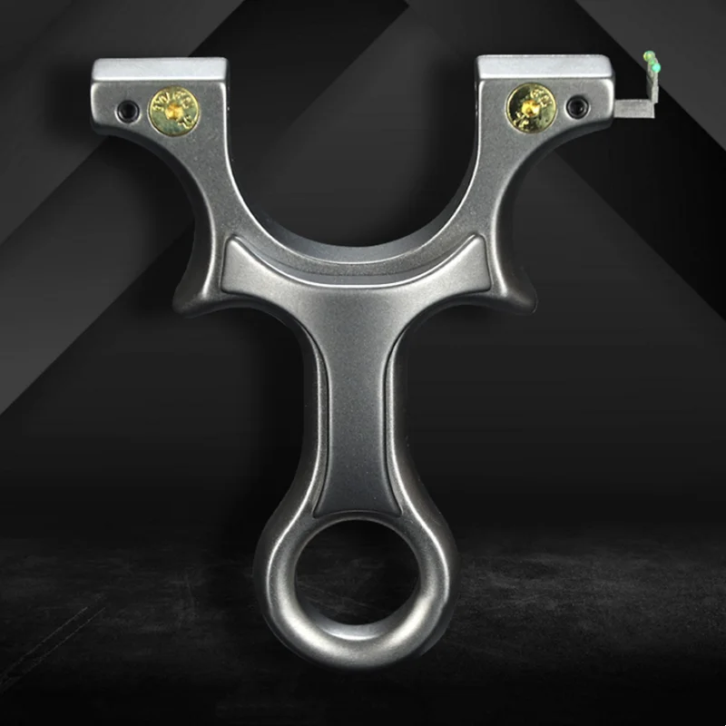 

New Catapult Outdoor Hunting Titanium Alloy Power Slingshot Sight Flat Skin Fast Pressure Recurve Slingshot