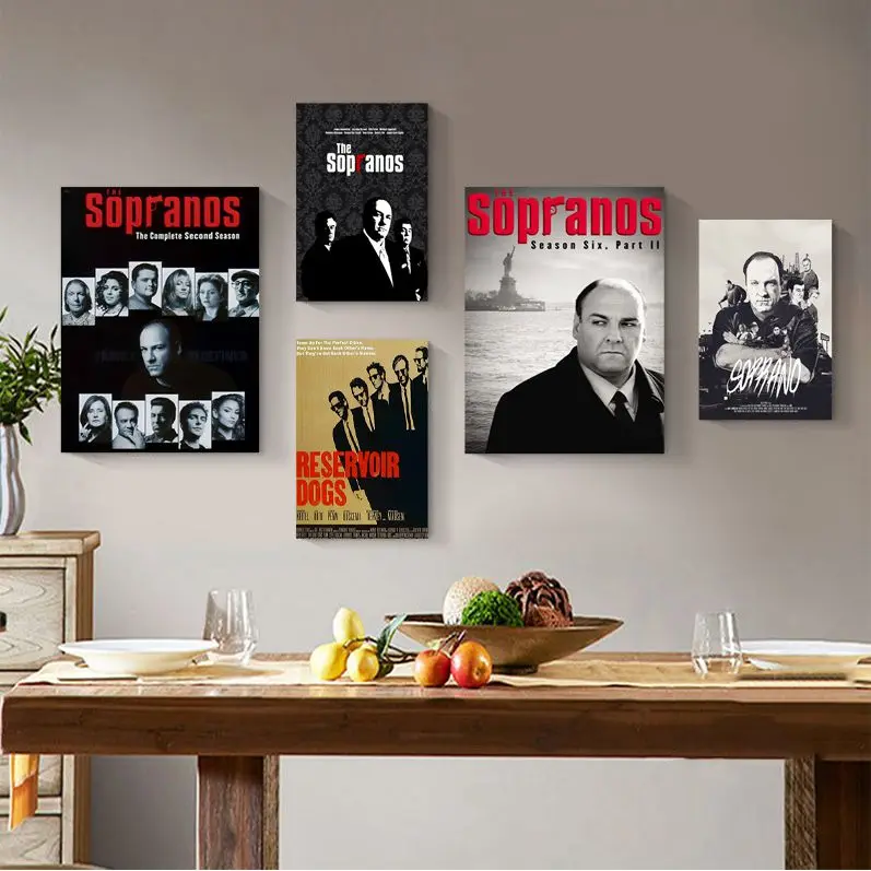 

James Gandolfini The Sopranos Classic Movie Posters Whitepaper Sticker DIY Room Bar Cafe Kawaii Room Decor