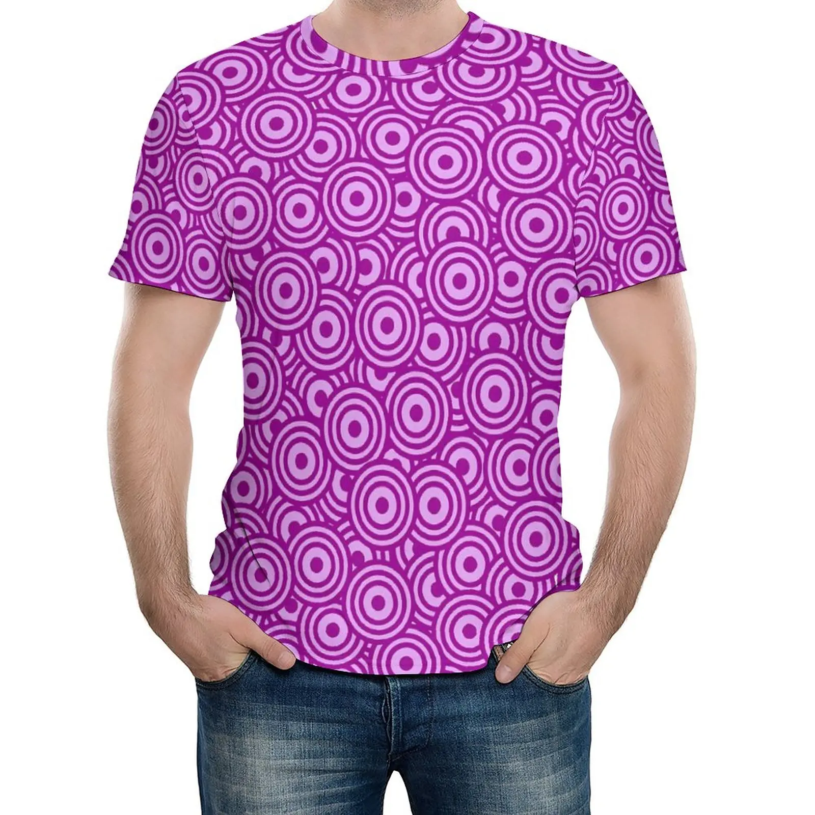 

Curve Print T-Shirt Pescara Purple Fashion T Shirts Short-Sleeve Graphic Tops Cheap Original Street Style Oversize Tees