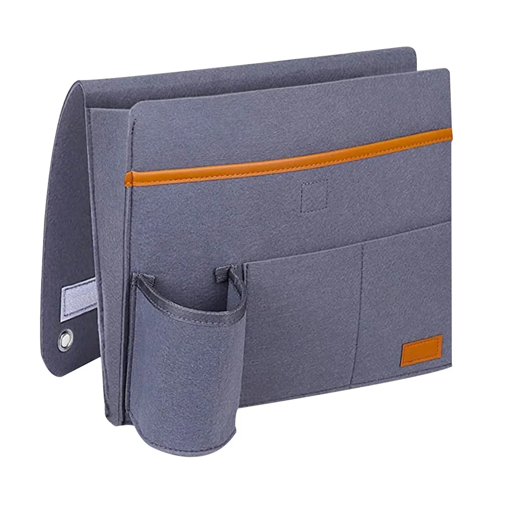 

Bedside Storage Organizerpocket Felt Bag Bed Sofa Hanging Armrest Pouch Couch Holder Side Dorm Room Table Wheelchair Basket