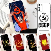 soviet union ussr flag phone case for huawei p50 p50pro p40 p30 p20 p10 p9 pro plus p8 p7 psmart z 2022 2021 nova 8 8i 8pro 8se