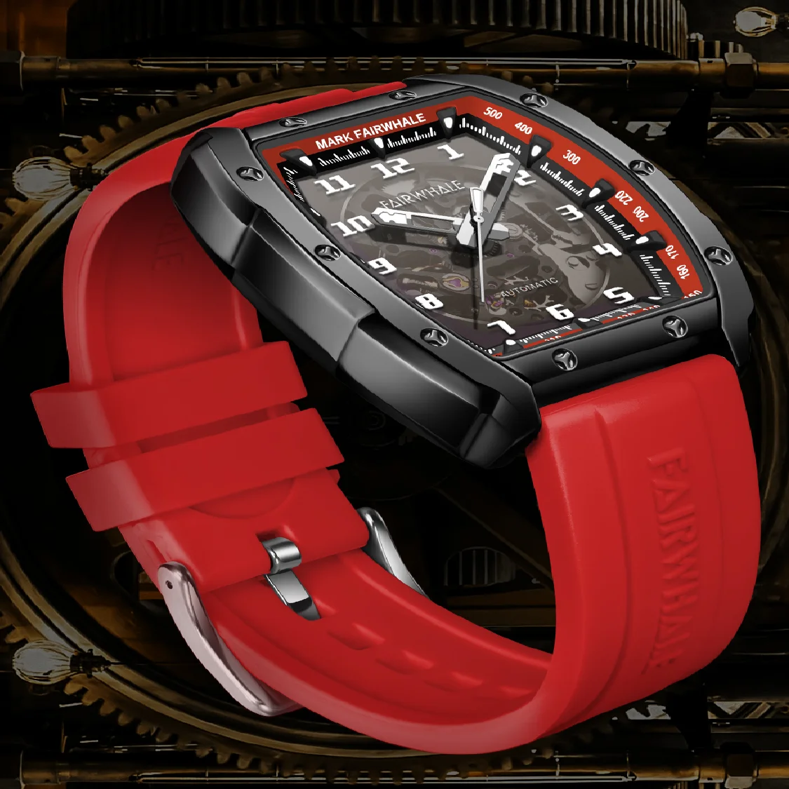 

Luxury Brand Automatic Mechanical Watch Men Luminous 30ATM Waterproof Barrel Watches For Menes Sports Comfortable Silicone 2023