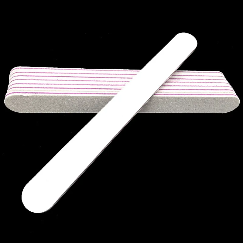 

5pcs White Nail File Block for UV Gel Polish DIY Nail Art News High Quality Buffer Disposable 100/180 Sandpaper Manicure Files