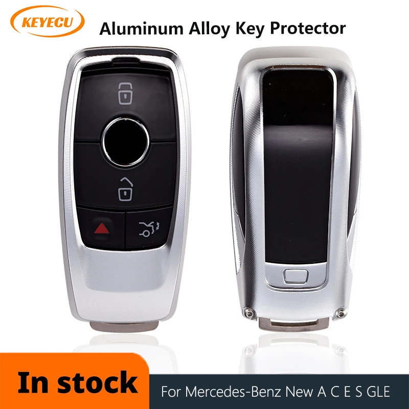 

Чехол KEYECU для автомобильного ключа из алюминиевого сплава, защитный чехол для ключа для Mercedes-Benz New A C E S GLE CLS W177 W205 C205 W213 W222 W167 C257