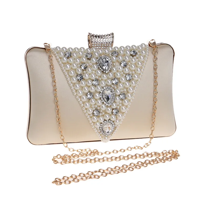 

Pearl Embroidery Dinner Bag European and American High-end Banquet Bag with Famous Ladies Joker Dress Evening Bag