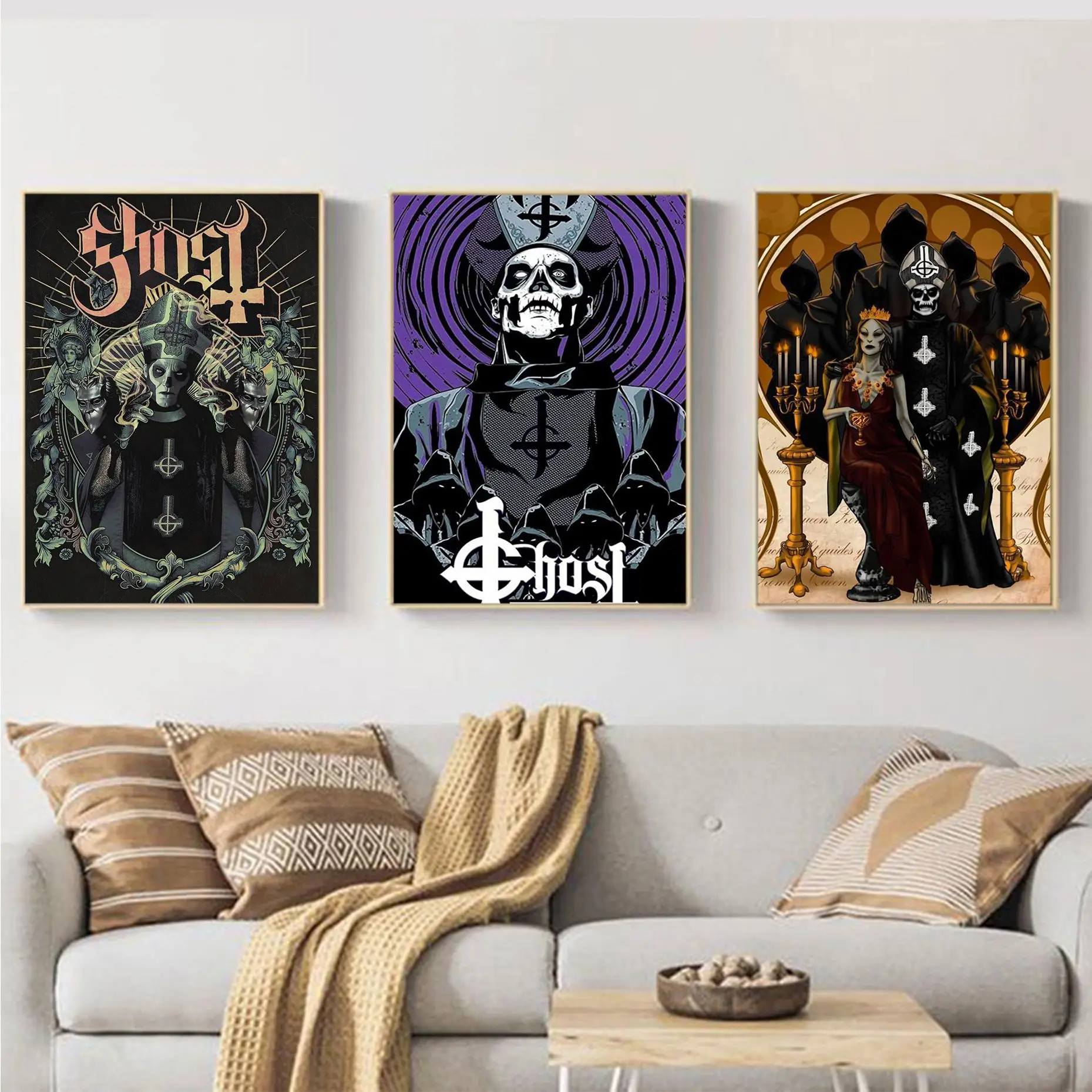 

Ghost Band Movie Sticky Posters HD Quality Wall Art Retro Posters For Home Wall Decor