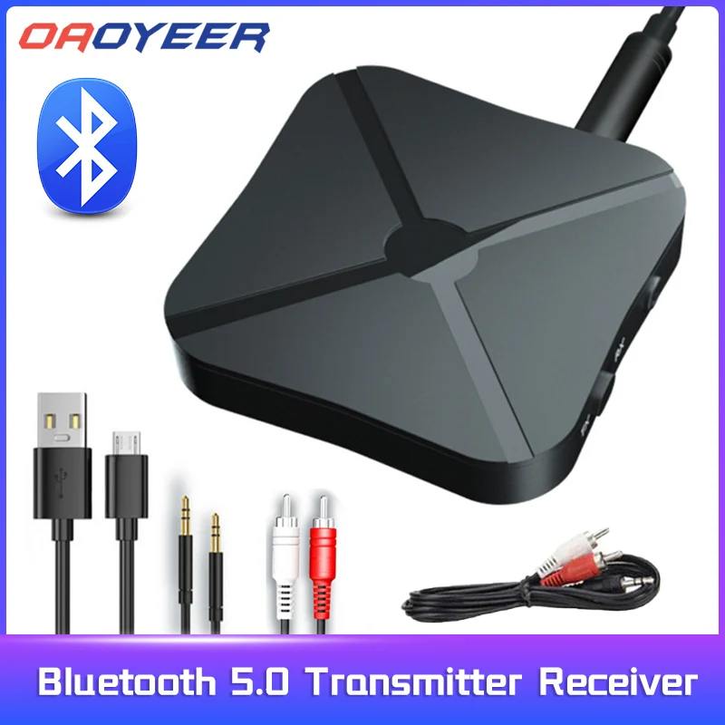 

Bluetooth совместимый 5,0 передатчик приемник музыка HD низкая задержка беспроводной аудио адаптер RCA/SPDIF/3,5 мм AUX разъем для ПК ТВ автомобиля