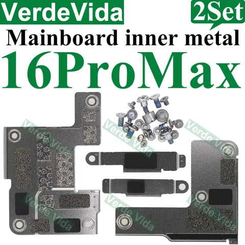 2 комплекта для iPhone 13 15 16 Pro Max 14 Plus 11 12 Кронштейн-держатель Зажим ЖК-дисплея Крышка аккумулятора Винты Внутренняя металлическая крышка материнской платы