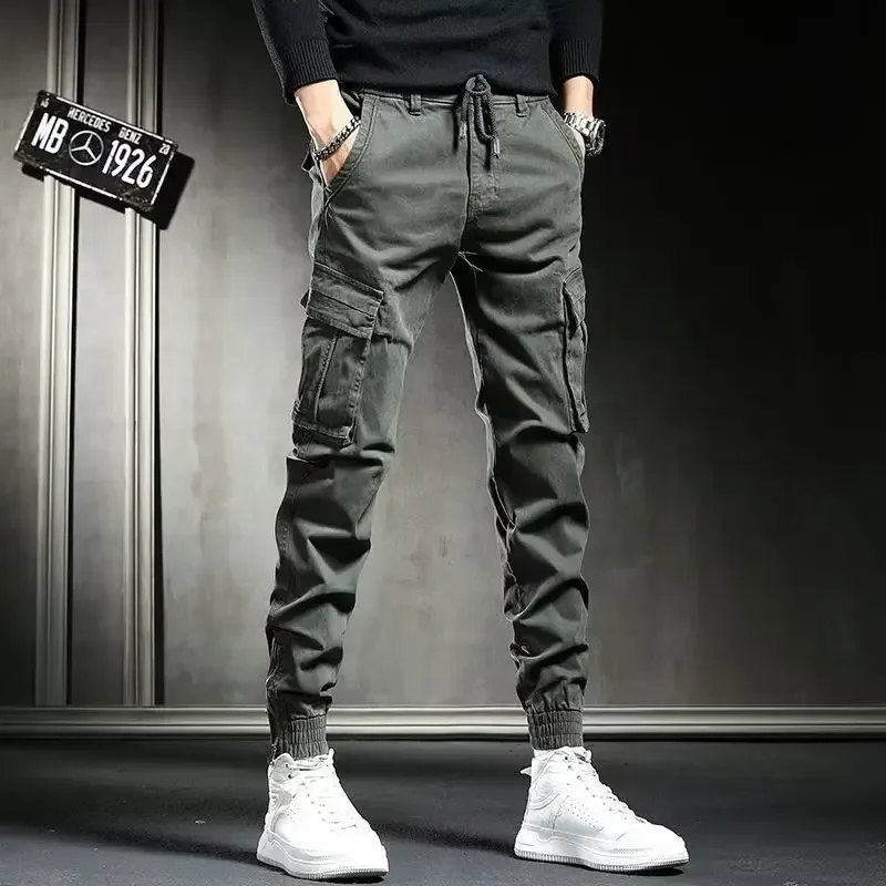 

Spring Autumn Man Harem Y2k Trousers Tactical Military Cargo Pants Men Techwear High Quality Outdoor Hip Hop Work Stacked Slacks