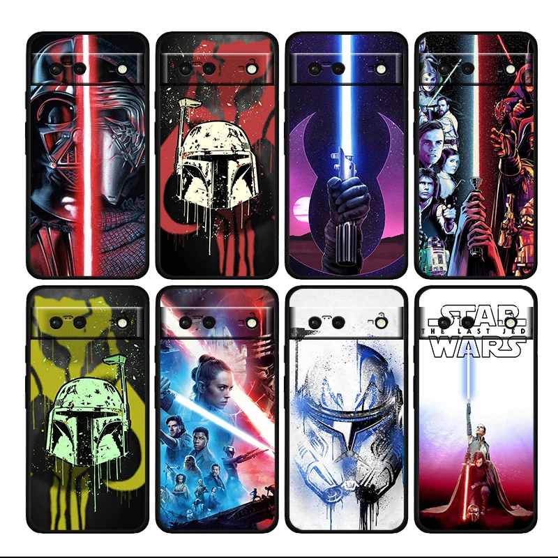 

Laser Sword Star Wars Cool Shockproof Cover For Google Pixel 7 6 6A 5 4 5A 4A XL Pro 5G TPU Soft Silicone Soft Black Phone Case