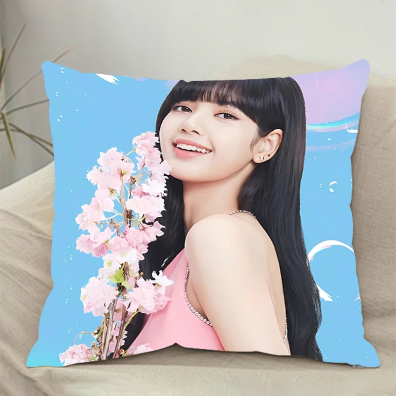 L-LISAs Милая Девушка С Принтом Квадратный Чехол Для Подушки Двусторонний Удобный