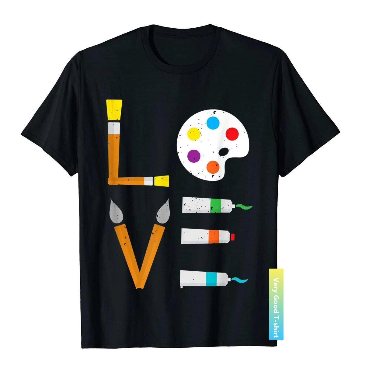 

I Love Art Gift Funny Art Lover Colorful Painter T-Shirt Normcore Cotton Man Tops Shirt Cool New Coming T Shirts