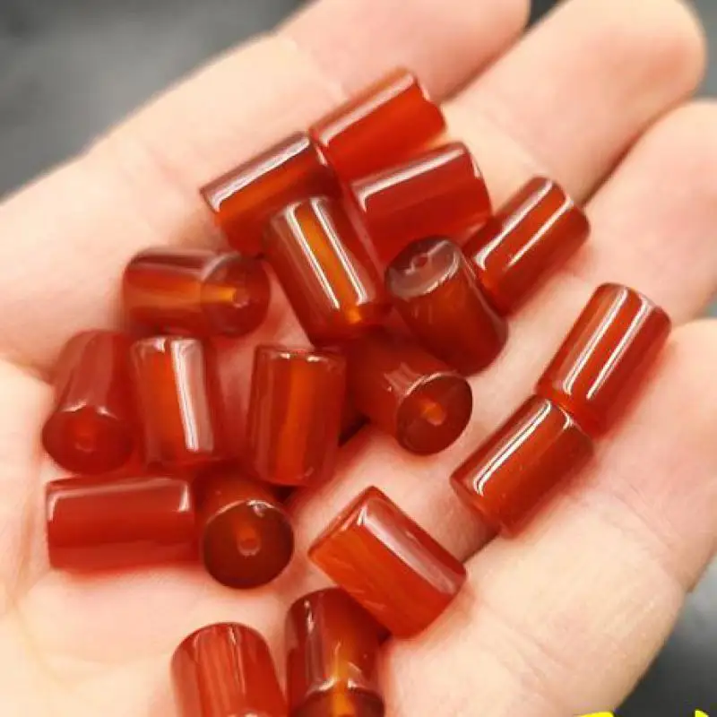 

Natural Red Jade Barrel Beads For Jewelry Making Diy Bracelet Charms Necklace Pendant Earring Jades Stone Bucket Bead Accessorie