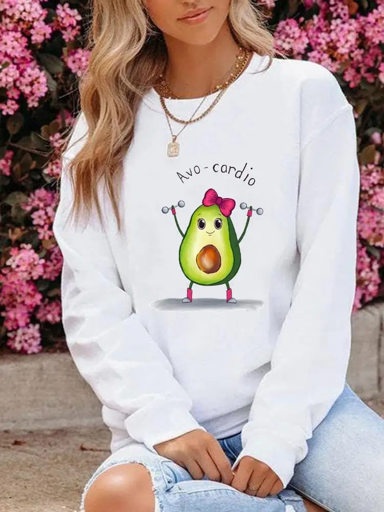 Свитшот женский с круглым вырезом и графическим принтом