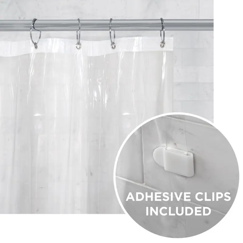 

Heavyweight PEVA Shower Curtain Liner, Clear -
