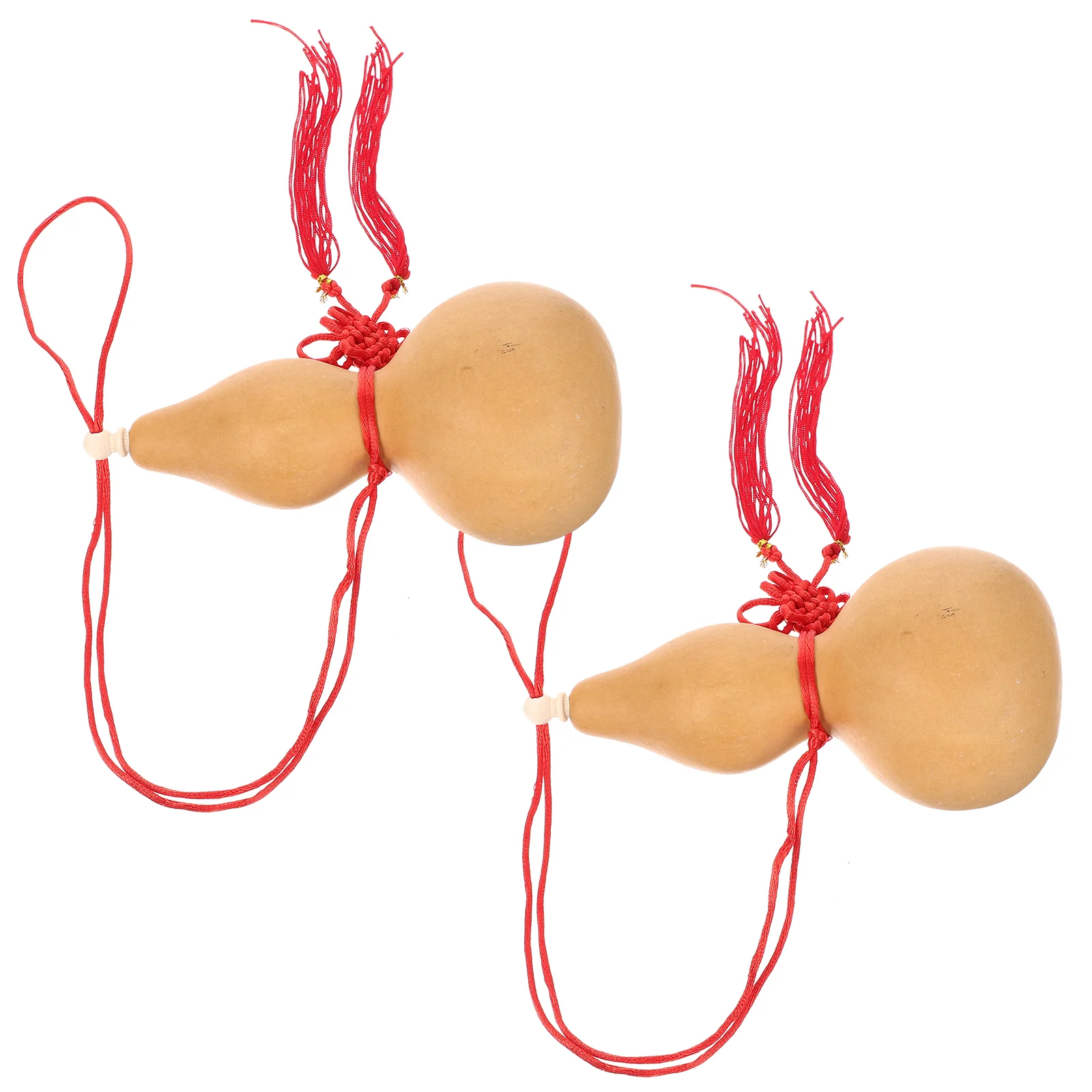

2pcs Gourd Shaped Pendant Bag Decorative Pendant Car Hanging Pendant DIY Car Accessory Lu Hu Calabash Key Ornaments