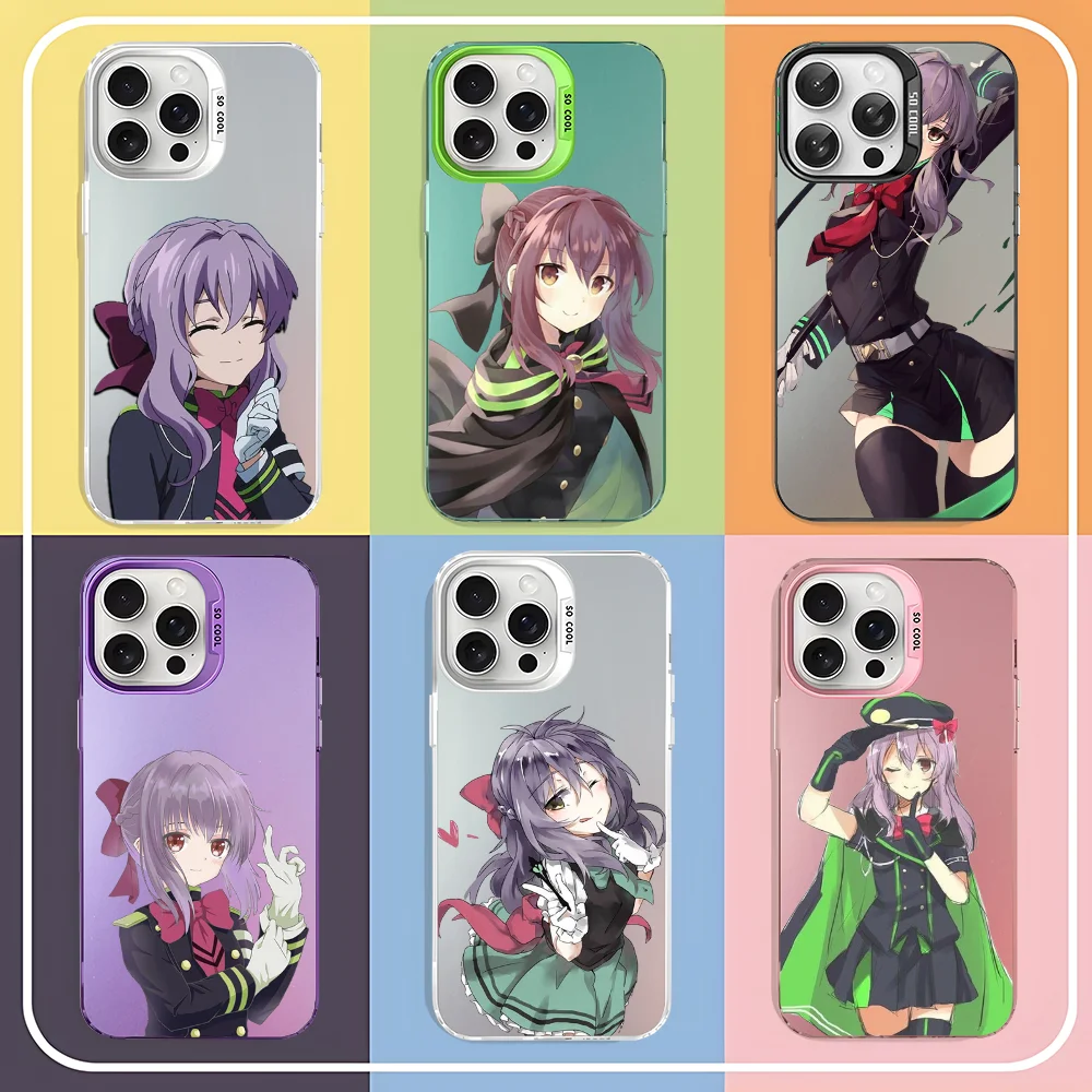 Чехол для телефона Серафим конца Hiiragi Shinoa iPhone 16 15 141312 11 Pro Max X XR XSMAX 8 7 Plus Матовая