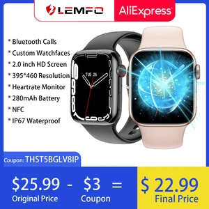 S8 Plus LEMFO Smart Watch IWO 15 pro Series 8 Men Women Custom Dials Bluetooth Call Sport Smartwatch