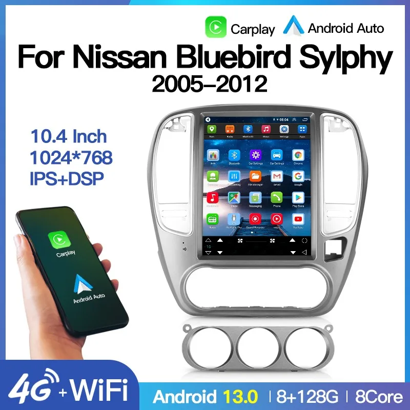 

10.4 Inch Android Car Radio Multimedia Video Player GPS Navigation Head Unit for Nissan Bluebird Sylphy G11 2005 - 2012 Carplay
