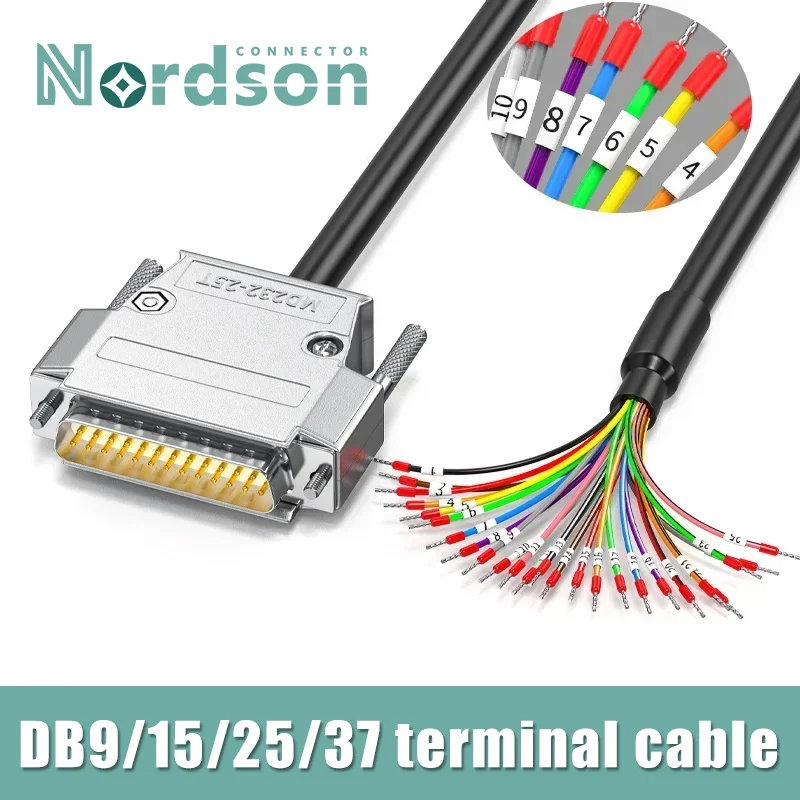 DB37 соединительная линия последовательного порта DB15 DB25 с номерной трубкой 9/15/25/37