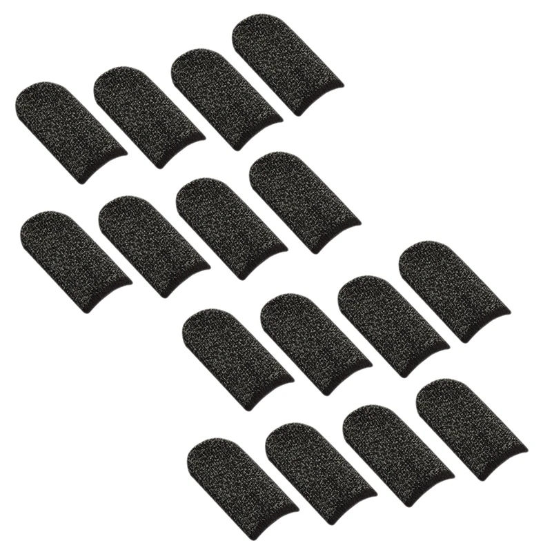 

Professional Gaming Finger Cot 18-Pin Black Black Border Copper Fiber Anti-Sweat And Non-Slip Competitive Version 16Pcs