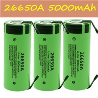 4 10pcs original new 26650 battery for 26650a 3 7v 5000mah high capacity 26650 li ion rechargeable battery with nickel