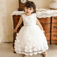 6m 4 years lace tulle girls dresses appliques beaded childrens first communion dress princess ball gown wedding party gowns