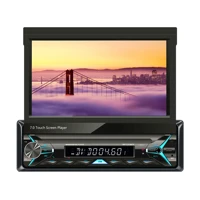 universal retractable 7 tft touch screen single din car dvd player