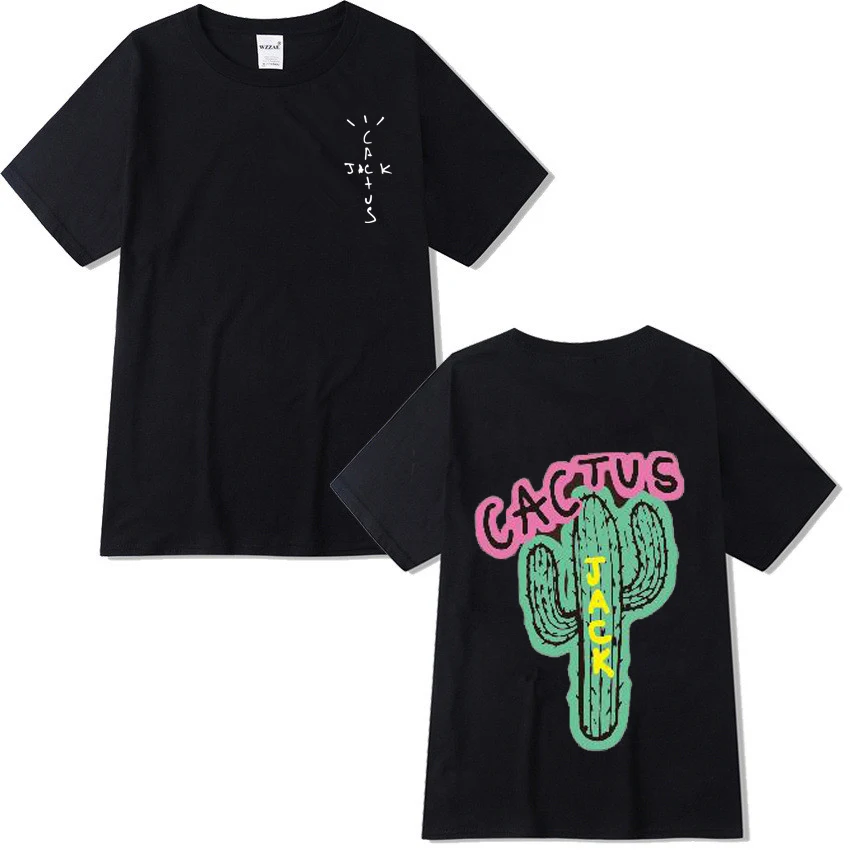 

2022 Мужская хлопковая футболка с принтом кактуса Джека Роскошная хип-хоп Мужская Женская футболка с принтом пары влюбленных Харадзюку Футбо...