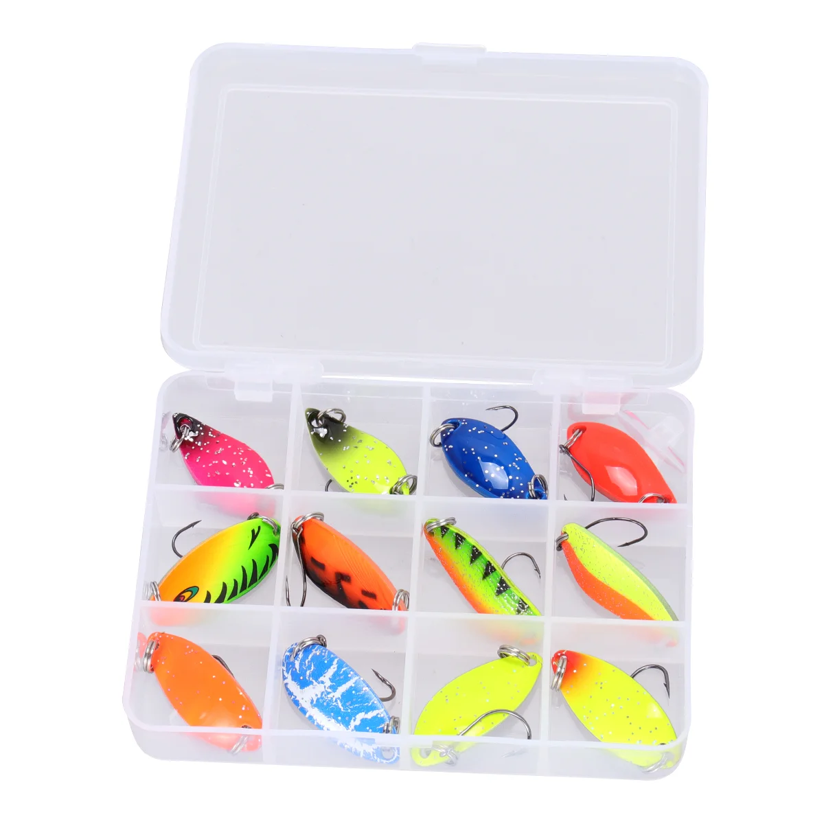 

12-in-1 Baits Metal Paillette Fishing Lures Fishing Baits for Freshwater River Lake Dam