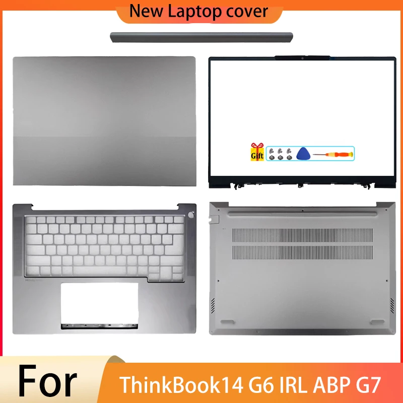 Фото Новый корпус для ThinkBook14 G6 IRL ABP G7, задняя крышка ЖК-дисплея, передняя панель, упор для рук, нижний корпус для ноутбука, сменная крышка №1