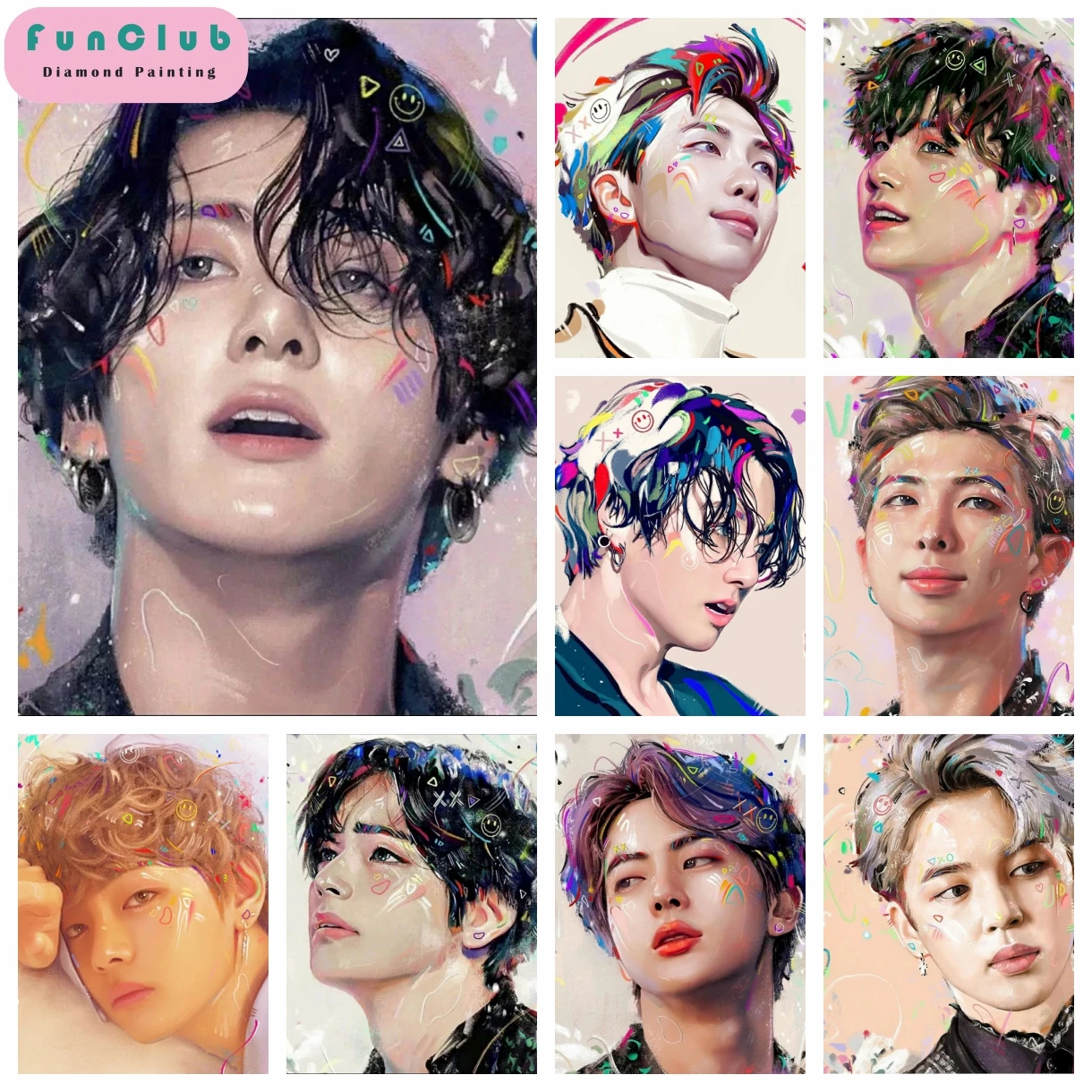 Корейская звезда мальчик вышивка крестиком алмазная живопись мозаика на стену