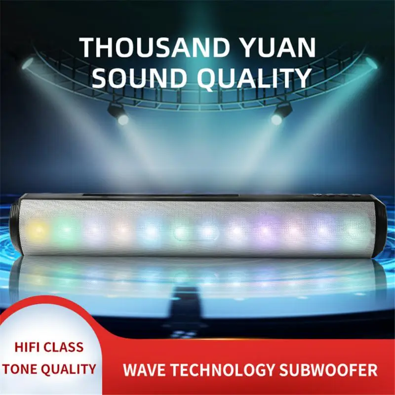 

Usb Playback Loudspeaker With Color Lights Stereo bluetooth-compatible Speaker 1200mah Dual Speakers