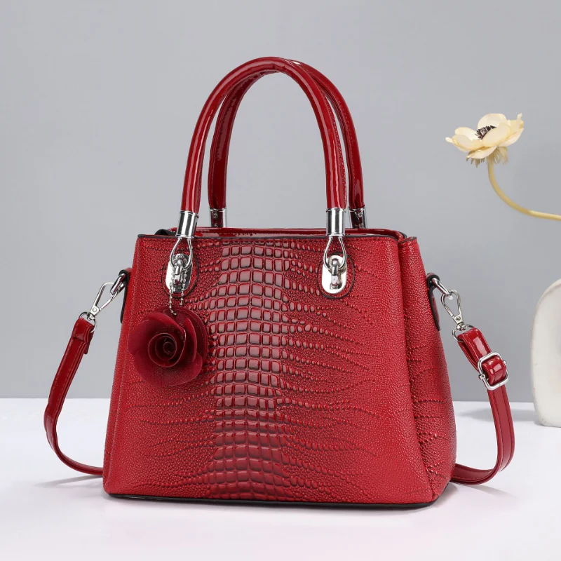 

Яркая кожаная женская сумка 2023, роскошная дамская сумочка с несколькими отделениями, Женская вместительная сумка через плечо, модная сумка через плечо