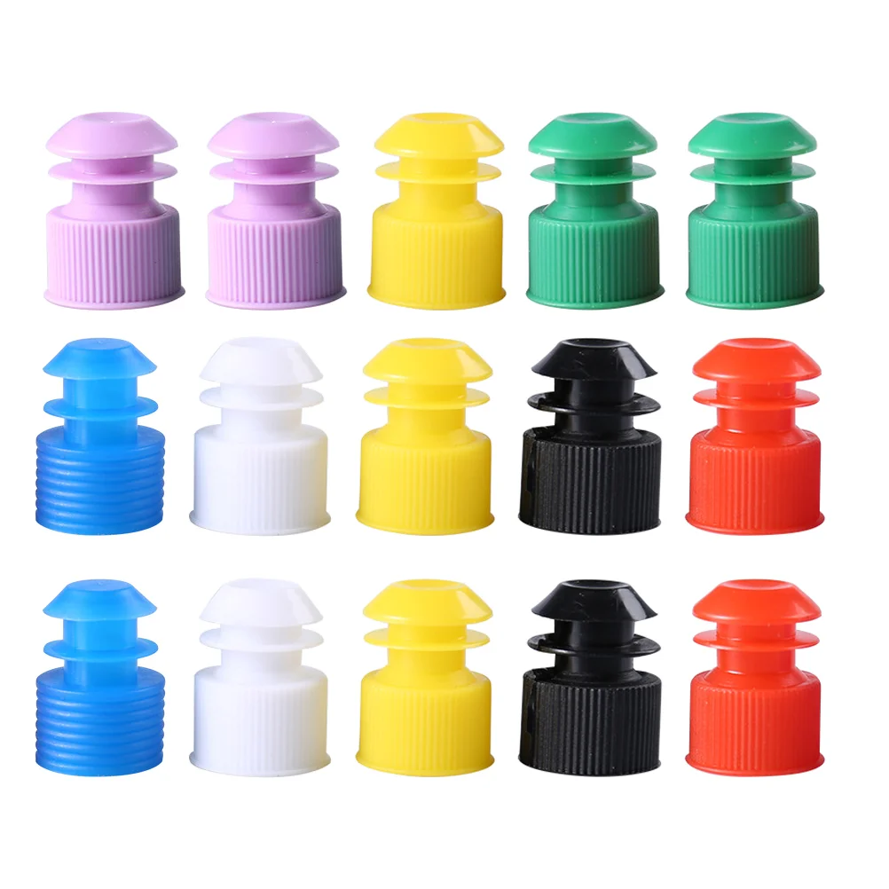 

100pcs Plastic Plug Test Tube Plug Bottle Stopper 12mm Screw Sealing Plug