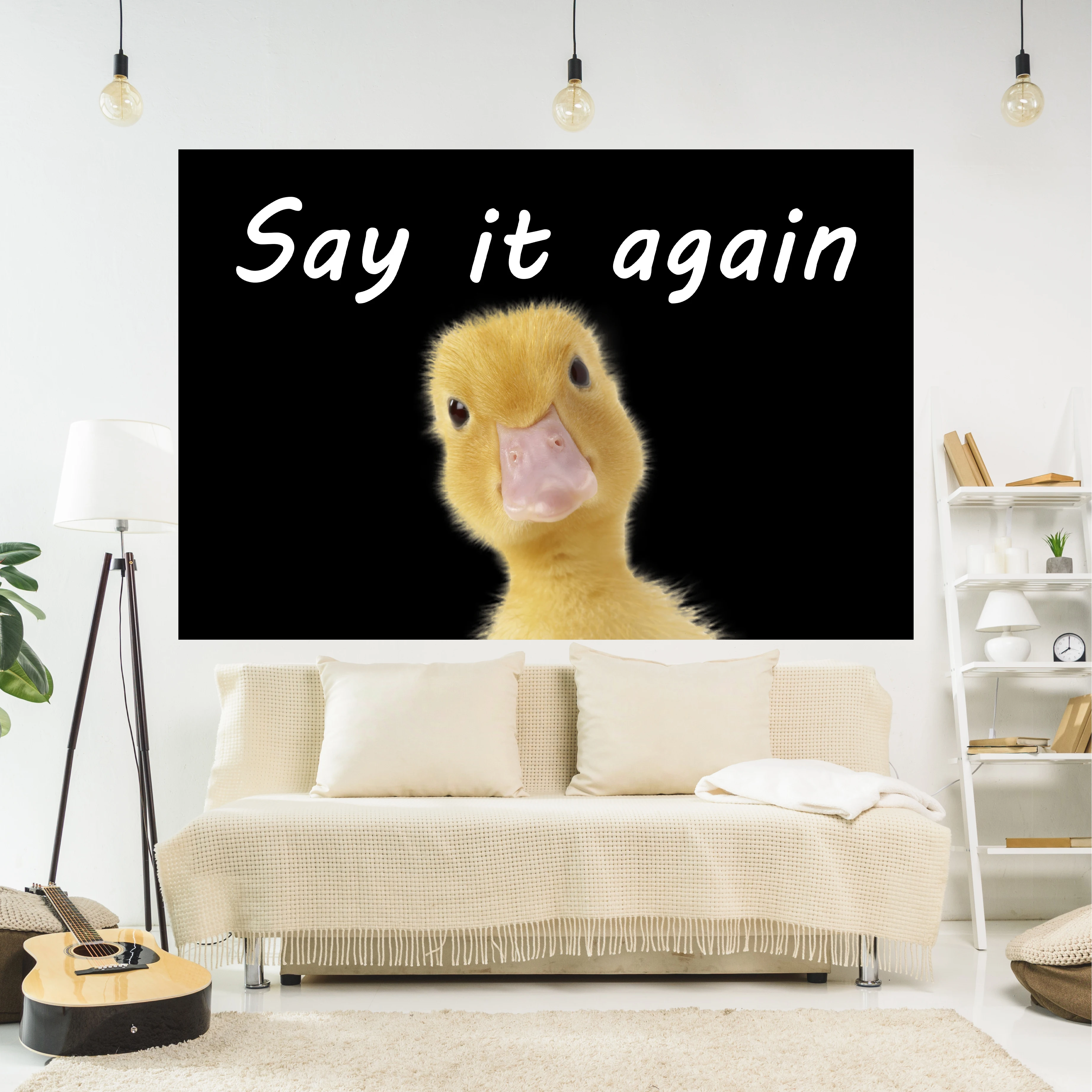 

XxDeco Kawaii Animal Tapestry Funny Duck Meme Printed Wall Hanging Carpets Art Aesthetic Bedroom Or Home For Decoration