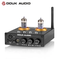 douk audio mini bluetooth 5 0 vacuum tube preamp hifi stereo audio receiver usb music player headphone amplifier tf card