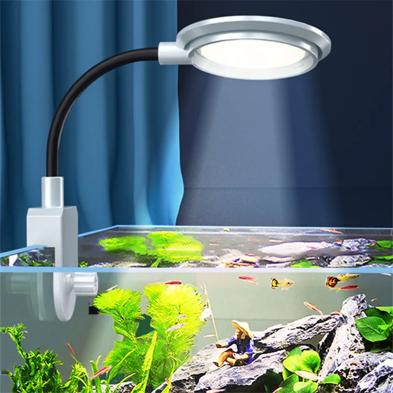 

5W Fish Tank Clip Light Energy Saving Power Saving Waterproof Flexible COB Lamps For Fish Tank Lighting Aquarium Accessories