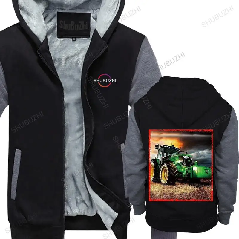 

Drop Shipping USA thick Hoody Men Long Tractor Winter Thicken Fleece Hoodies Zipper Casual Coat Custom made Clothing Jacket