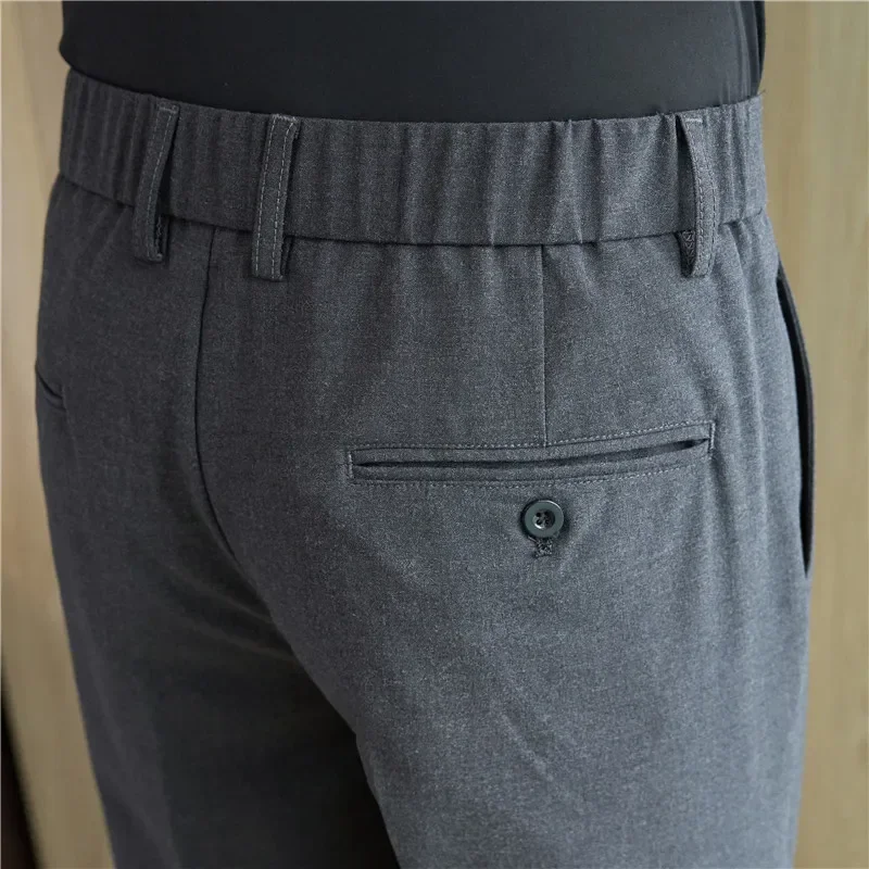 Однотонные облегающие классические брюки