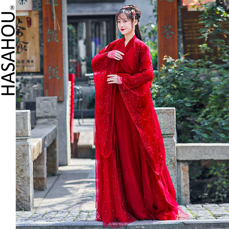 Новинка платье ханьфу костюм для народных танцев традиционный китайский