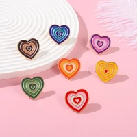 oil drop hearts pins badges multicolor enamel lapel pins brooches for backpack clothes jewelry wholesale valentines day gifts